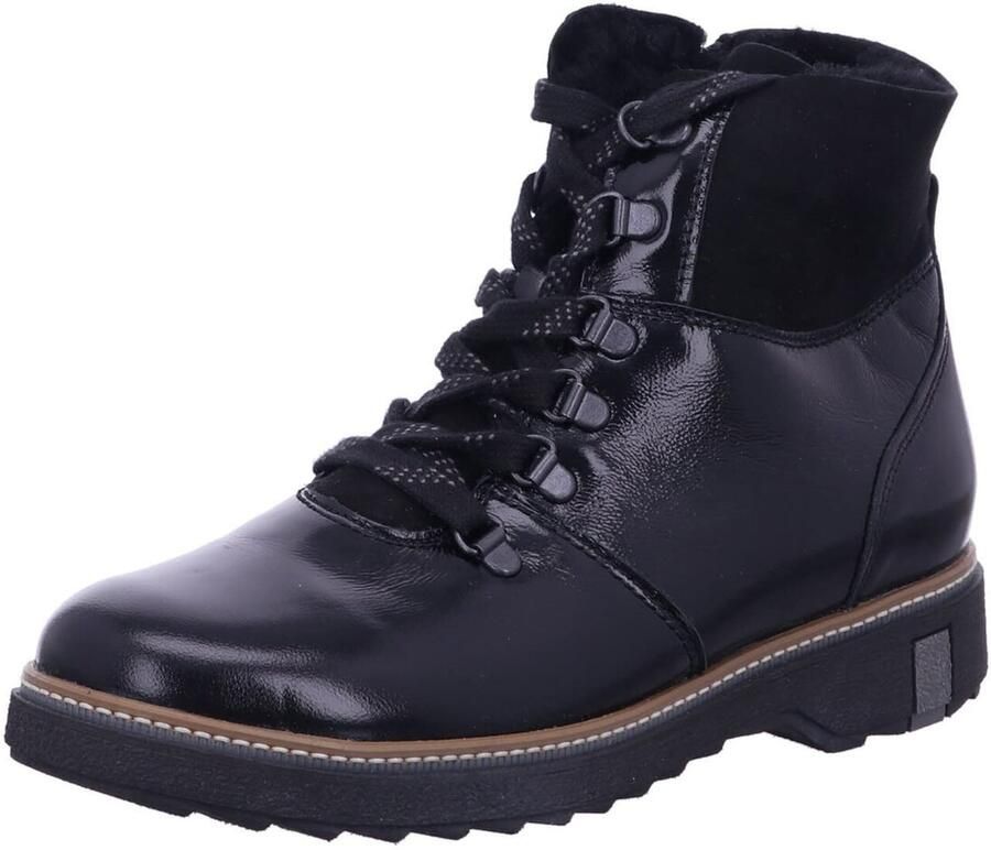 WALDLÄUFER Veterlaarzen 'Stiefel Damen 911802-304 001 Lackleder in schwarz' zwart - Foto 2