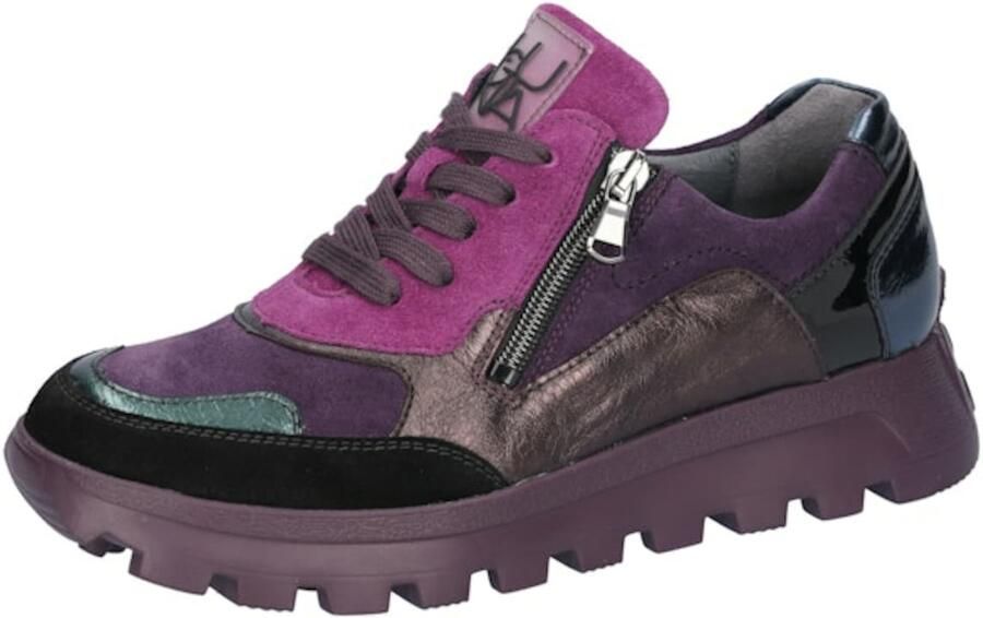 WALDLÄUFER Veterschoen donkerlila pink zwart
