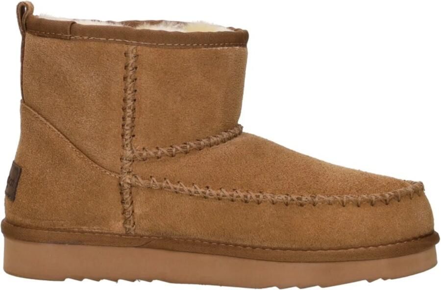 Warmbat Wallaby Suede boot Stitch Dames Laarzen Cognac
