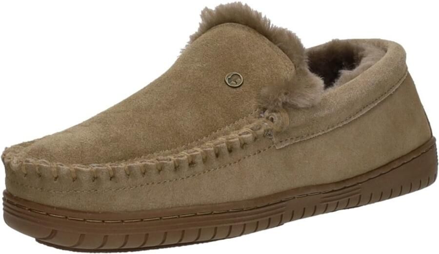 Warmbat Grizzly Men Suede Heren Sloffen Taupe Bruin - Foto 5