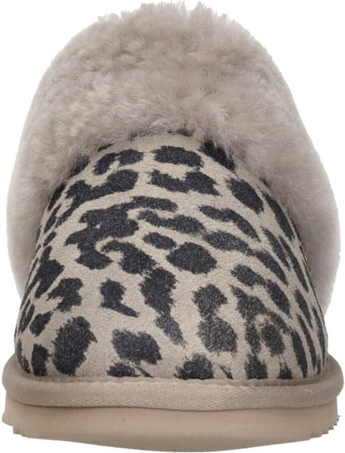 Warmbat Collie Print Panther Dames Sloffen Taupe - Foto 4