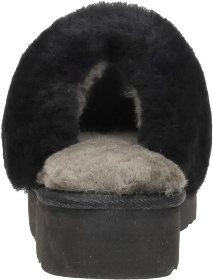 Warmbat Flurry Suede Plateau Dames Sloffen Zwart Zwart - Foto 3