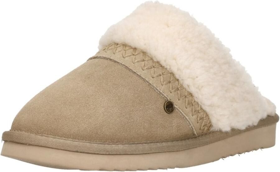 Warmbat Nhill Strap Curly Wool Dames Sloffen Ecru - Foto 2