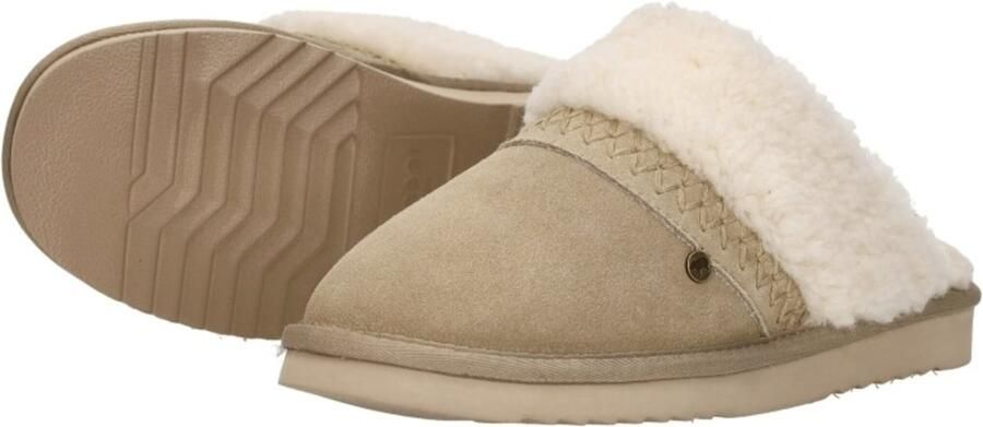 Warmbat Nhill Strap Curly Wool Dames Sloffen Ecru - Foto 6