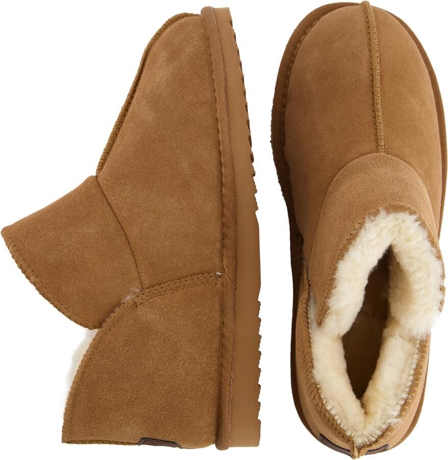 Warmbat Australia Willow suède pantoffels cognac kids Bruin Jongens Meisjes Suede 35 - Foto 17