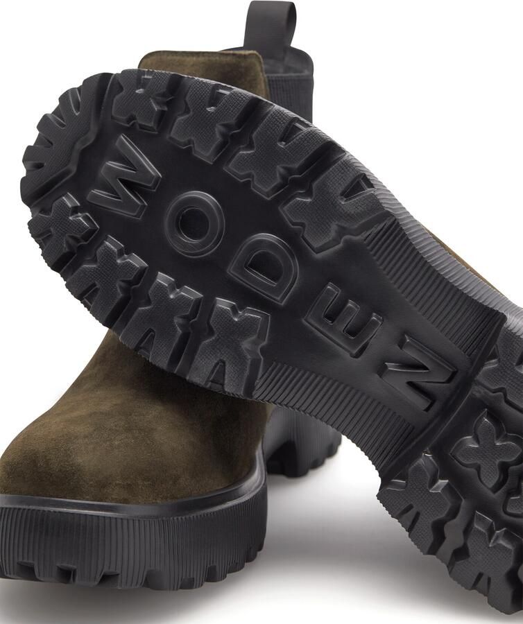 WODEN Chelsea boots ' Aya S ' donkergroen zwart - Foto 4