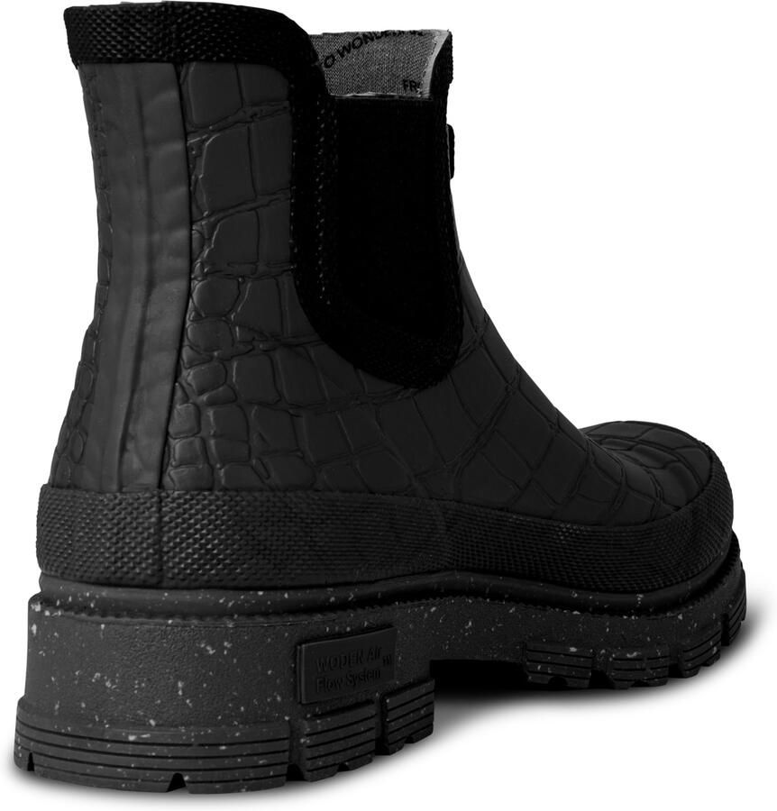 Woden Liv Croco Waterproof Laarzen Rubber Dames Zwart - Foto 3