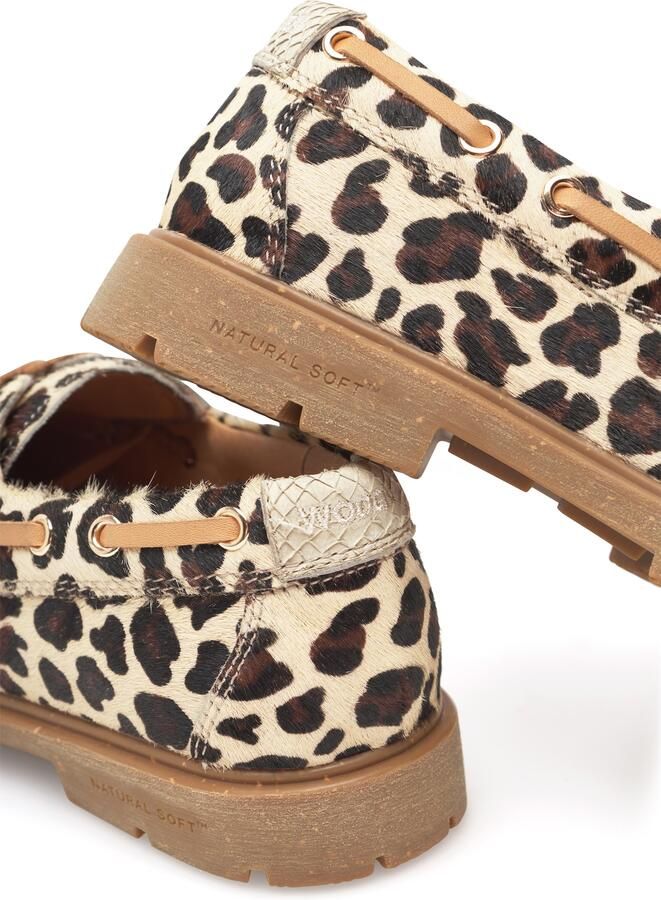 WODEN Mocassins 'Johanne Animal' donkerbruin offwhite - Foto 4