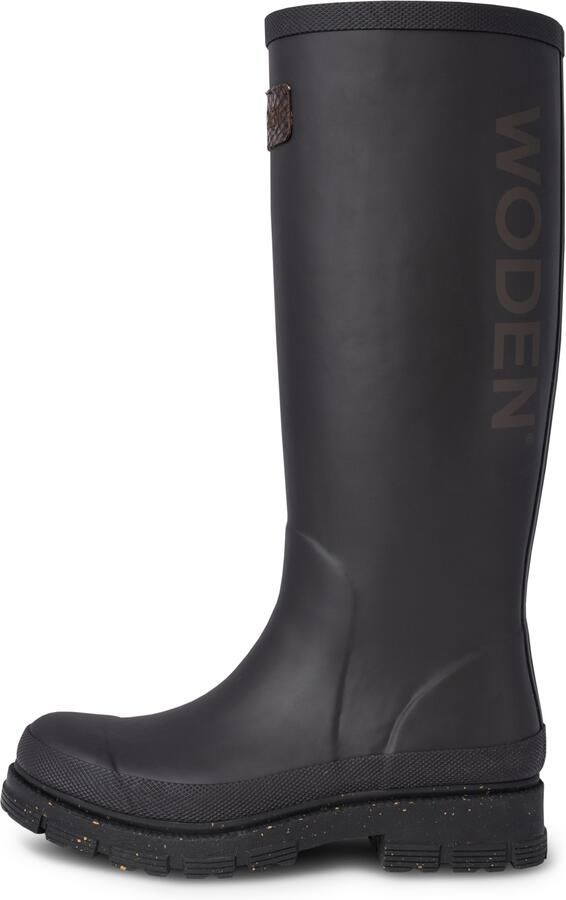 Woden Waterdichte regenlaarzen stijlvol ontwerp Black Dames