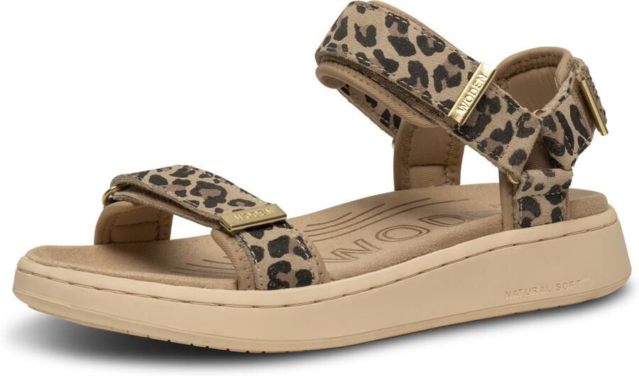 Woden Luipaard Suède Sandalen Multicolor Dames - Foto 6