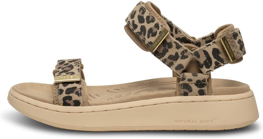 Woden Luipaard Suède Sandalen Multicolor Dames - Foto 8