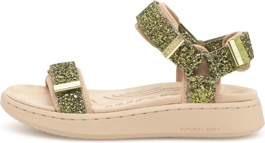 Woden Line Glitter Sandalen Groen Vrouw - Foto 2