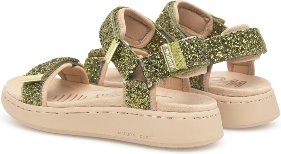 Woden Line Glitter Sandalen Groen Vrouw - Foto 5