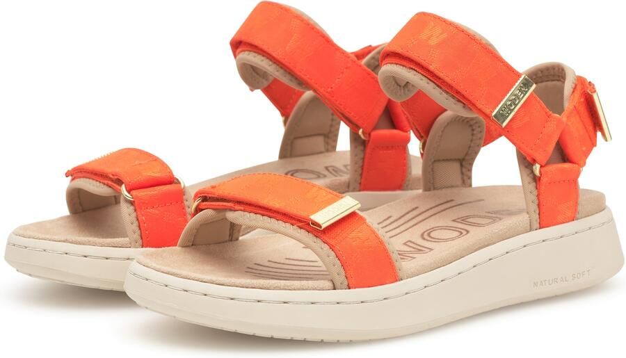 WODEN Sandaal 'Line Woven' beige oranje - Foto 2