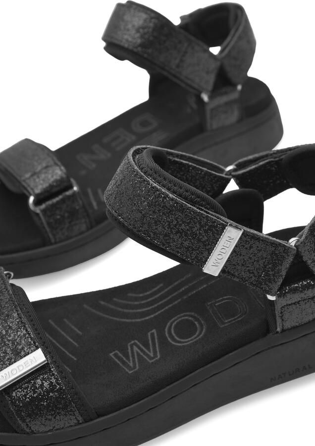 Woden Glitter Line Sandaal Zwart Modern Comfort - Foto 8