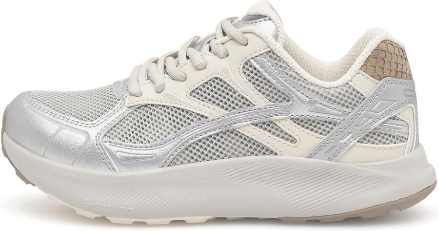 WODEN Sneakers laag 'Freja Runner' grijs lichtgrijs zilver