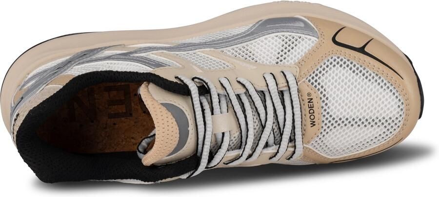 WODEN Sneakers laag 'Freja Runner' sand lichtbeige zilvergrijs wit - Foto 4
