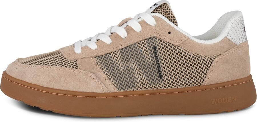 WODEN Sneakers laag 'Frode' sand zwart wit