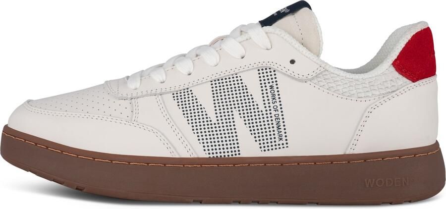 WODEN Sneakers laag lichtbeige rood - Foto 3