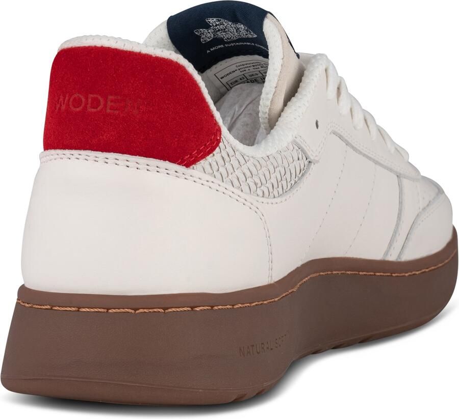 WODEN Sneakers laag lichtbeige rood - Foto 2