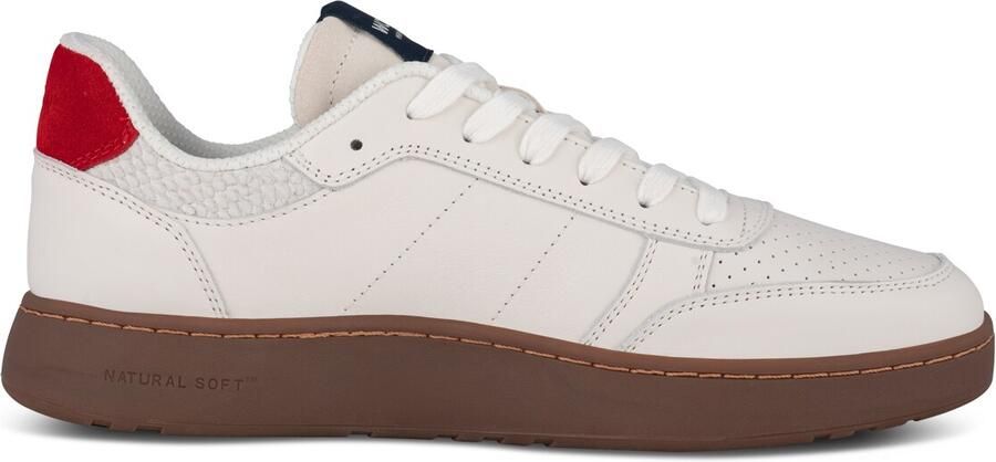 WODEN Sneakers laag lichtbeige rood - Foto 4