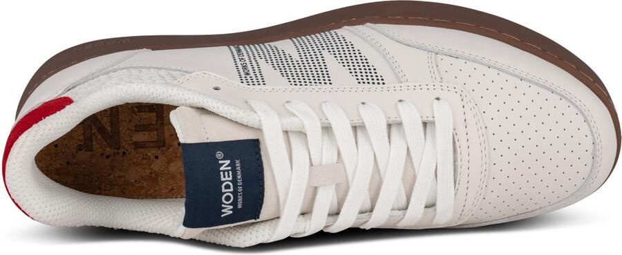 WODEN Sneakers laag lichtbeige rood - Foto 5