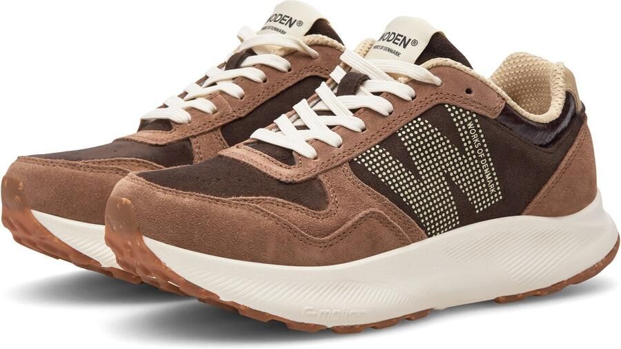 WODEN Sneakers laag 'Mathilde' beige kastanjebruin donkerbruin - Foto 8