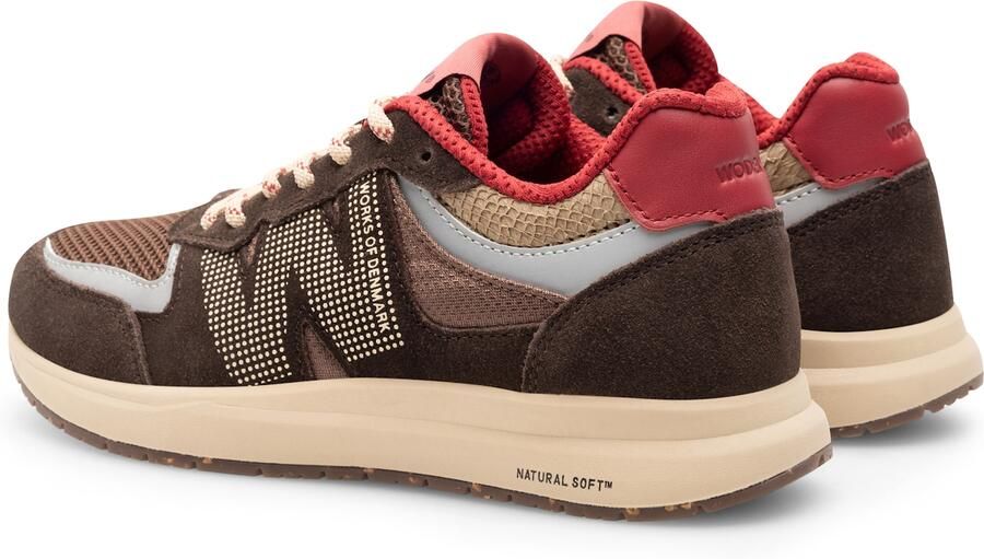 WODEN Sneakers laag ' Rigmor ' beige chocoladebruin bloedrood - Foto 5