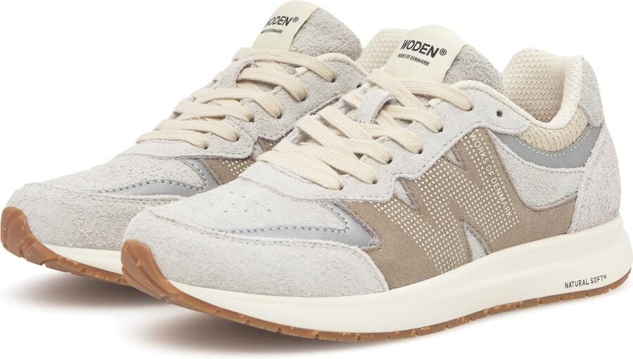 WODEN Sneakers laag 'Rigmor' donkerbeige lichtgrijs - Foto 5