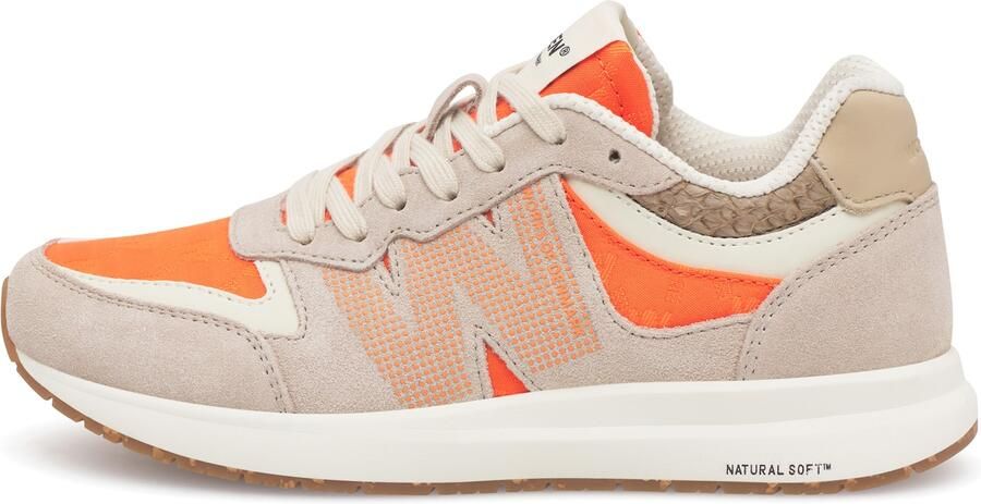 WODEN Sneakers laag 'Rigmor Heritage' lichtgrijs oranje