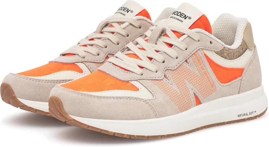 WODEN Sneakers laag 'Rigmor Heritage' lichtgrijs oranje - Foto 2