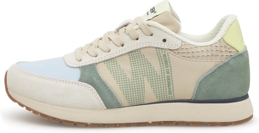WODEN Sneakers laag 'Ronja' beige lichtgeel jade groen - Foto 2