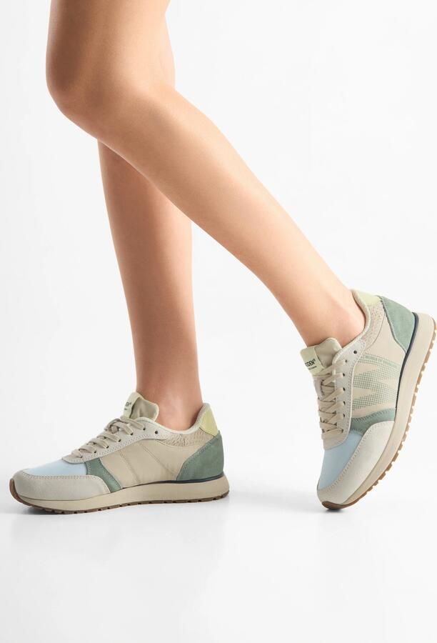 WODEN Sneakers laag 'Ronja' beige lichtgeel jade groen - Foto 7