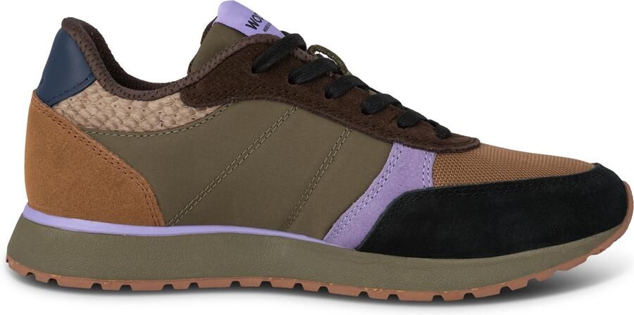 WODEN Sneakers laag 'Ronja' bruin olijfgroen lavendel zwart - Foto 8