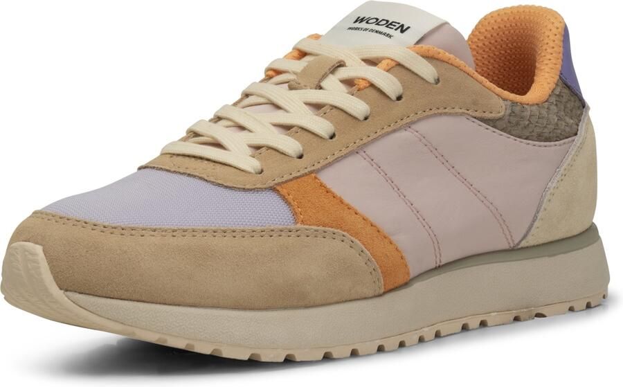 Woden Innovatieve Color-Blocked Sneakers met visleren details Beige Dames - Foto 2