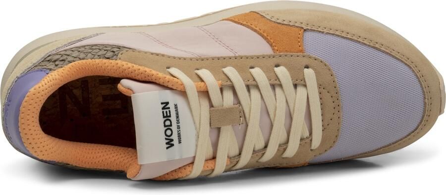Woden Innovatieve Color-Blocked Sneakers met visleren details Beige Dames - Foto 6