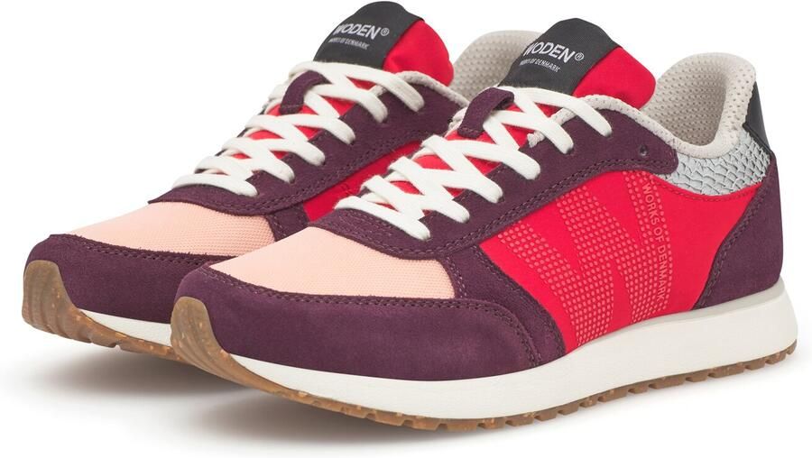 WODEN Sneakers laag 'Ronja' donkerbruin pastelroze donkerroze - Foto 5