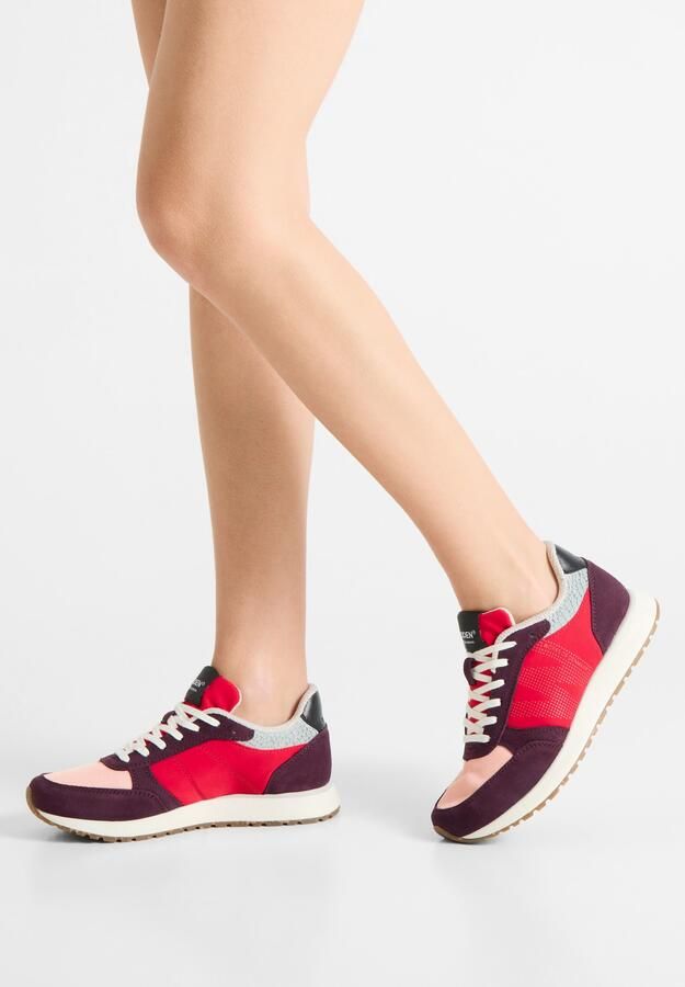 WODEN Sneakers laag 'Ronja' donkerbruin pastelroze donkerroze - Foto 4