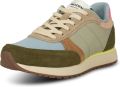 Woden Kleur-geblokkeerde leren sneakers met kurkzool Multicolor Dames - Grijs
