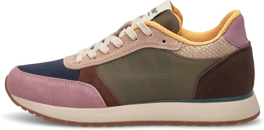 Woden Ronja suède sneakers groen paars bruin - Foto 6