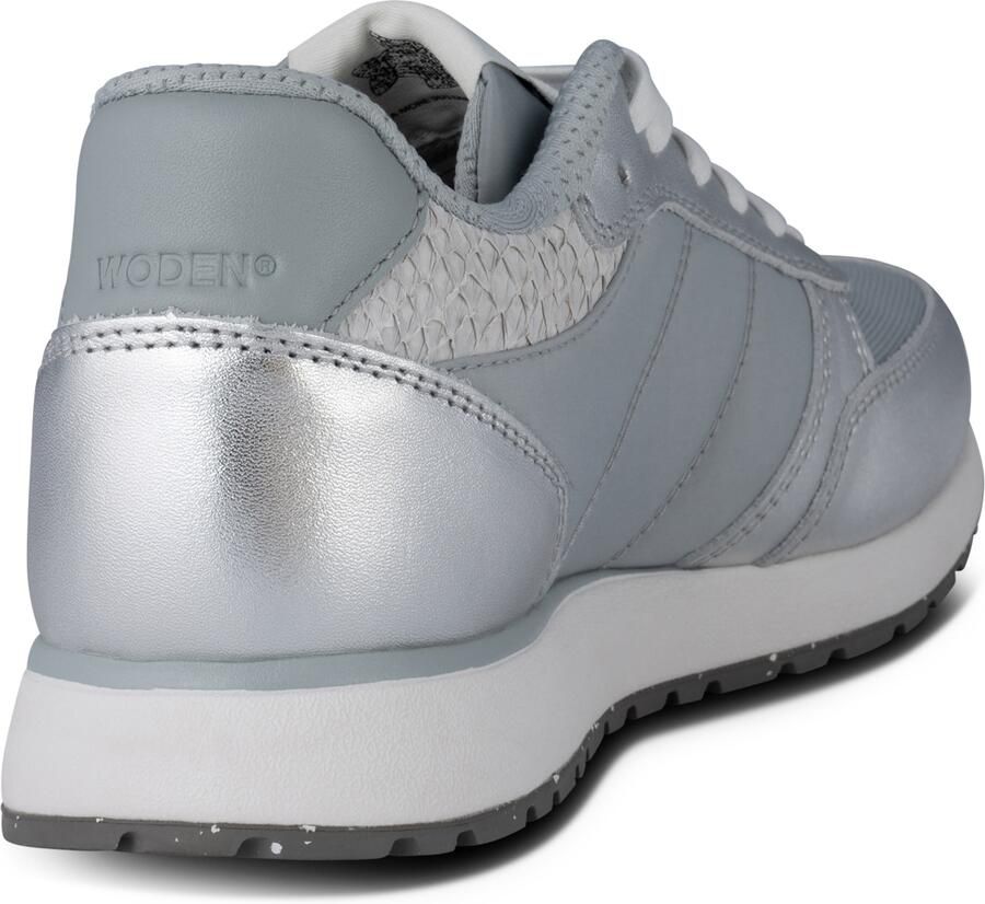 Woden Ronja Metallic Sneakers zilver Leer - Foto 3