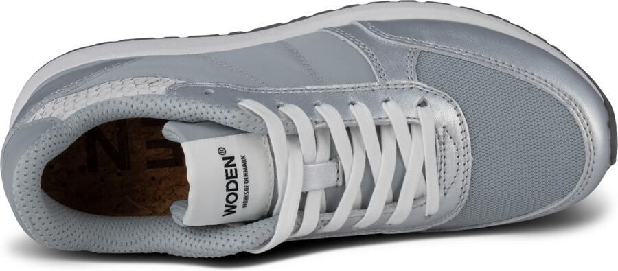Woden Ronja Metallic Sneakers zilver Leer - Foto 6