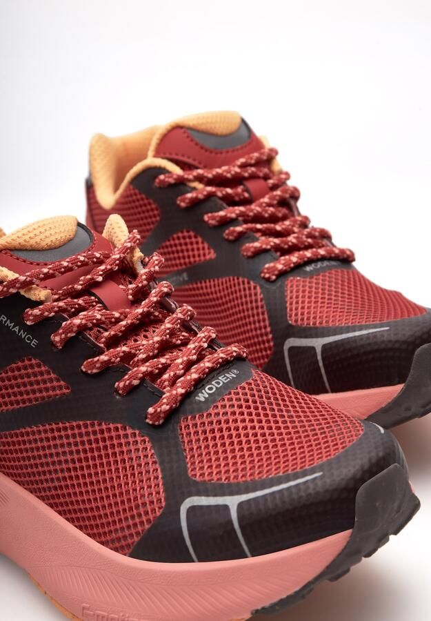 WODEN Sneakers laag 'Sara' rood zwart - Foto 2