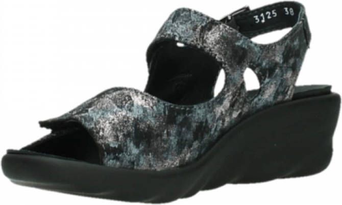 Wolky Dames Sandalen 0312548 000 Scala Storm Zwart - Schoenen.nl
