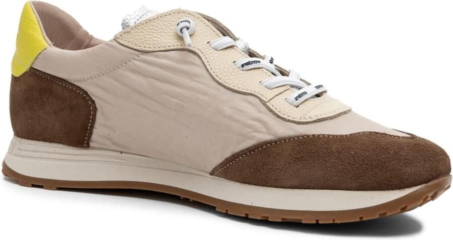 Wonders Towanda02 beige leren sneakers - Foto 5