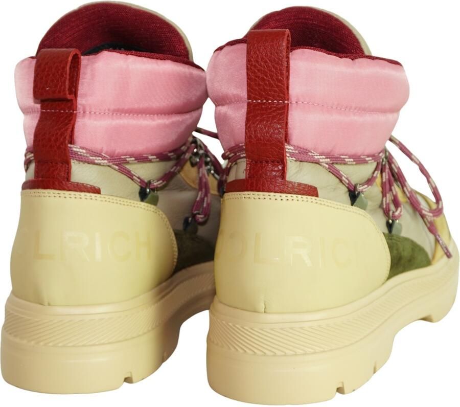 WOOLRICH Veterboots Dames Retro Hiking Boot Gum Leer Groen - Foto 3