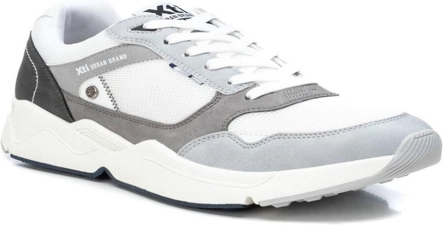Xti Sneakers laag stone grey lichtgrijs wit