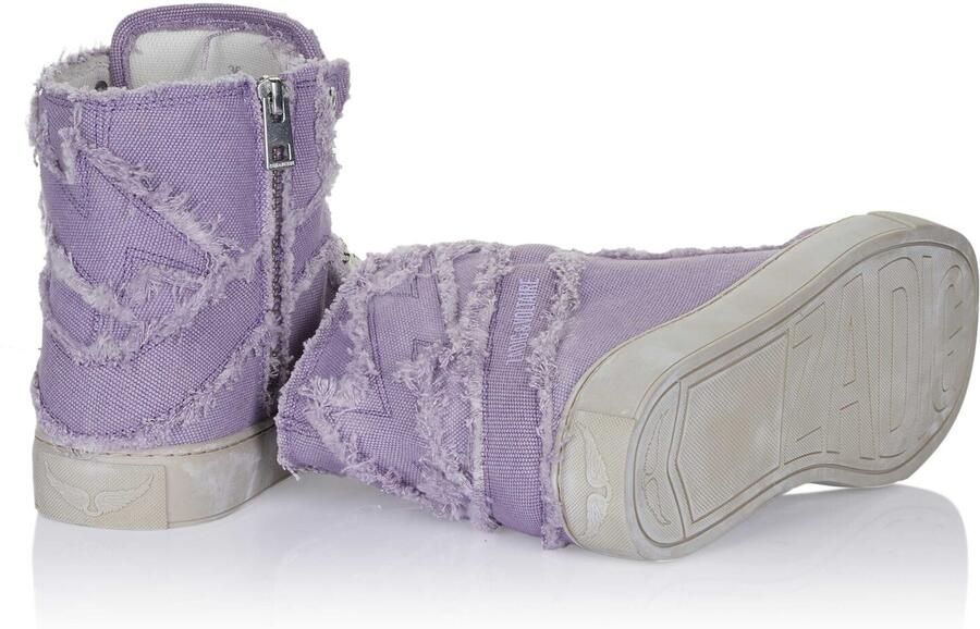 Zadig & Voltaire Sneakers hoog ' HIGH FLASH CANVAS Sneaker lila' lila - Foto 3