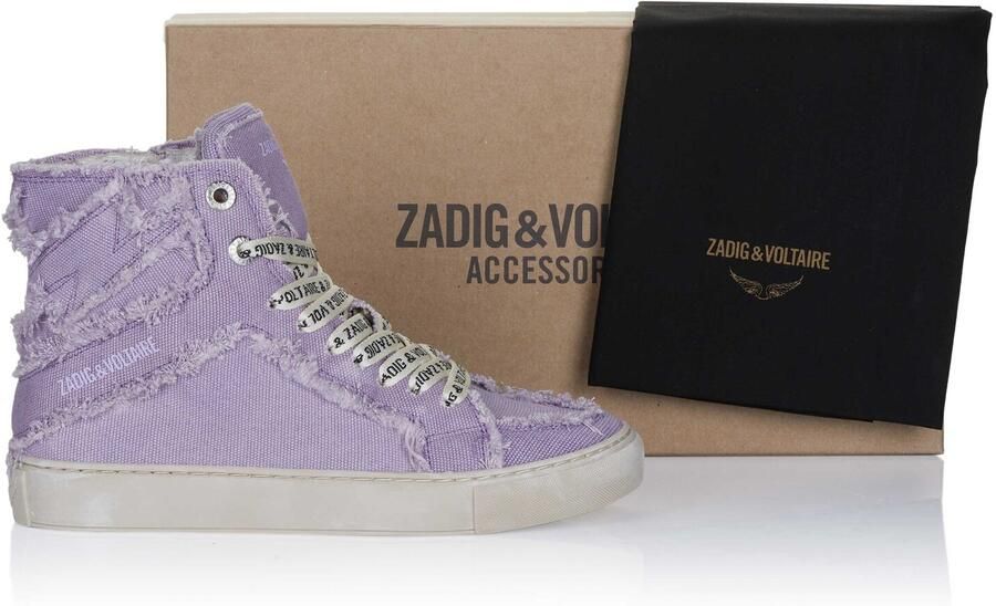 Zadig & Voltaire Sneakers hoog ' HIGH FLASH CANVAS Sneaker lila' lila - Foto 4