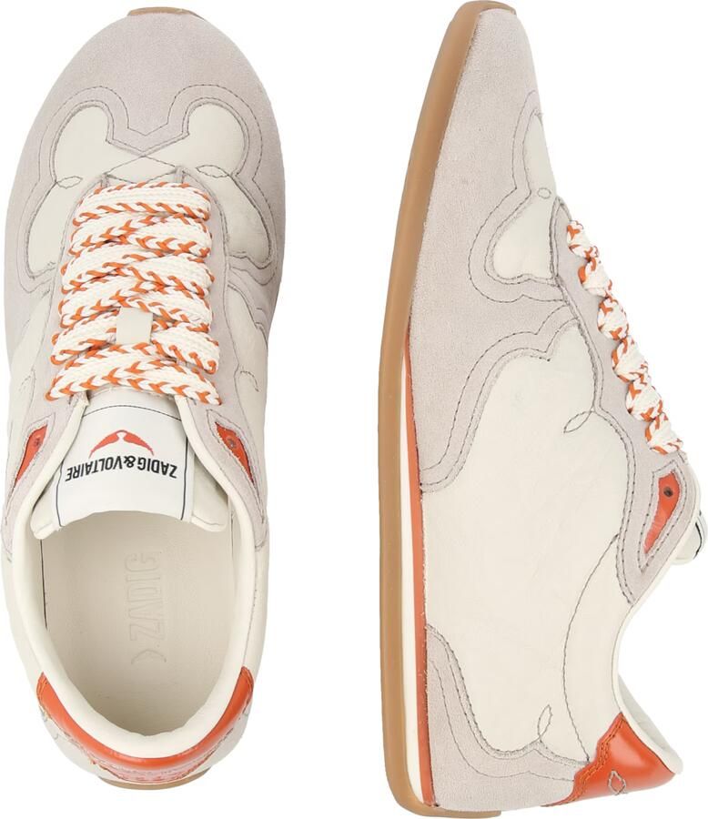 Zadig & Voltaire Sneakers laag 'DANCE' oranje offwhite natuurwit - Foto 4